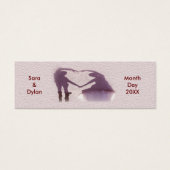 ブライダルカップルのシルエットハートとレジストリカード (正面)