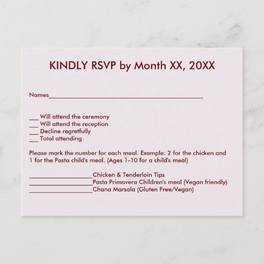 ブライダルカップルのシルエットハートサンドウェディングRSVP インビテーションポストカード (正面)