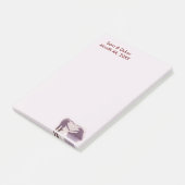 ブライダルカップルのシルエットハート結婚イン砂 ポストイット (アングル)