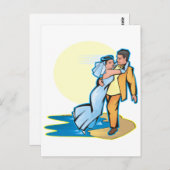 ブライダルカップルビーチ ポストカード (正面/裏面)