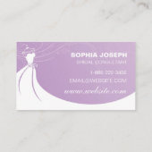 ブライダルガウンブティックパープルラベンダービジネスカード 名刺 (裏面)
