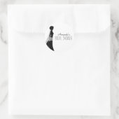 ブライダルガウン |ブライダルシャワー優先スタンプ ラウンドシール (バッグ)