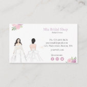 ブライダルガウン、ブライダルスタイリスト、 名刺 (正面)