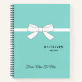 ブライダルキッチンシャワーパーソナルレシピティアラパーティー ノートブック (正面)