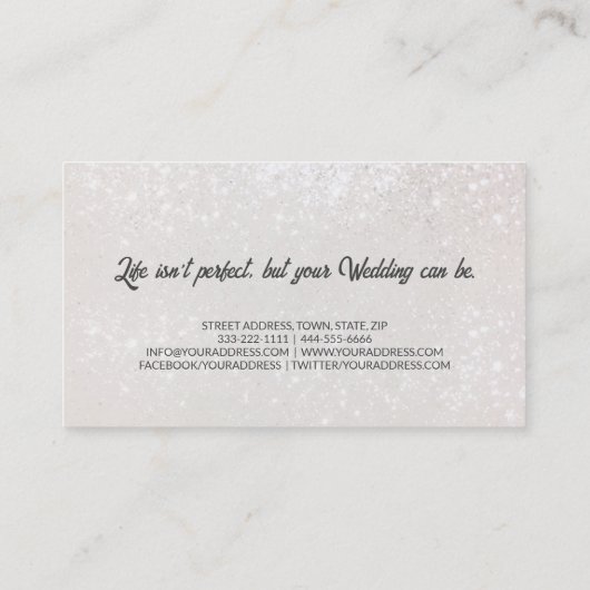 ブライダルグルーミンググエレガントレーソフトグリッター 名刺 (裏面)