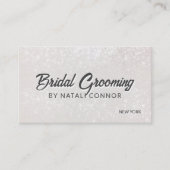 ブライダルグルーミンググエレガントレーソフトグリッター 名刺 (正面)