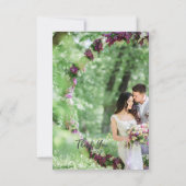 ブライダルグルームナチュラル折り畳みサンキューカード 招待状 (裏面)