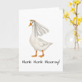 ブライダルグースウォーターカラー婚約 カード (黄色い花)