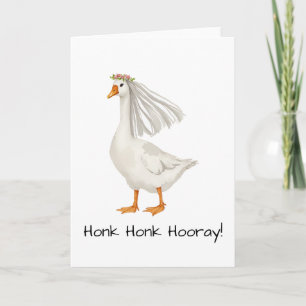 ブライダルグースウォーターカラー婚約 カード