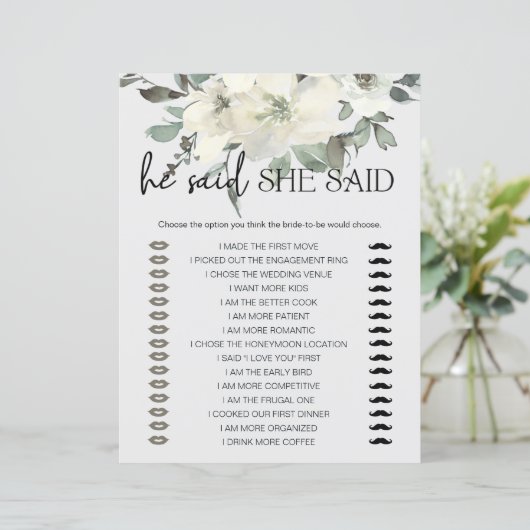 ブライダルゲーム彼は彼女はアイボリー白と言った (スタンド正面)