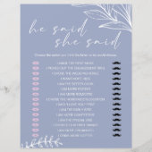 ブライダルゲーム彼は彼女はペリウィンクルの花を言った (正面)