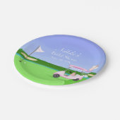 ブライダルゴルフカートゴルフブライダルシャワーブランチ ペーパープレート (アングル)