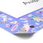 ブライダルゴルフカートブライダルシャワーへようこそ ポスター (角)