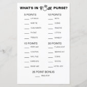 ブライダルシャワーあなたの財布の印刷可能なゲームに何がある (正面)