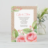 ブライダルシャワーありがとうカスタムフォトカード サンキューカード (スタンド正面)