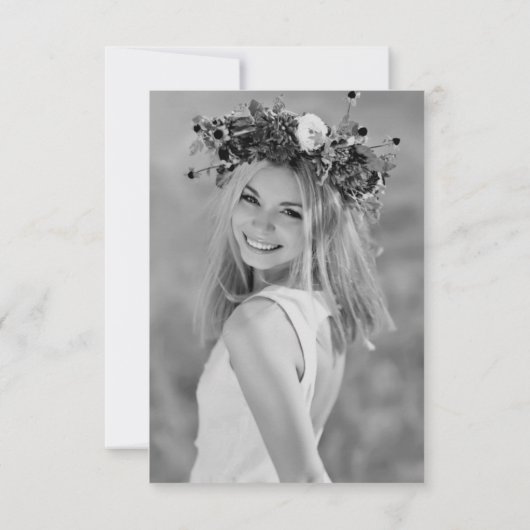 ブライダルシャワーありがとうカスタムフォトカード サンキューカード (裏面)