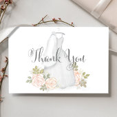 ブライダルシャワーありがとう書結婚道のドレス ポストカード