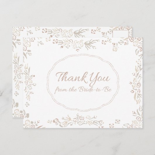 ブライダルシャワーありがとう ポストカード (正面/裏面)