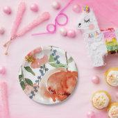 ブライダルシャワーおもしろいオレンジダスティブルーピーオンデザート ペーパープレート (パーティー)