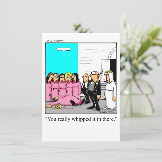 ブライダルシャワーおもしろいユーモア招待状 招待状 (スタンド正面)