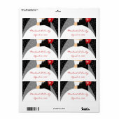 ブライダルシャワーおよび結婚式の引き出物ラベル ラベル (フルシート)