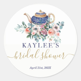 ブライダルシャワーお茶好みのステッカー ラウンドシール