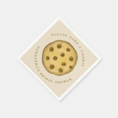 ブライダルシャワーかわいいお洒落チョコレートチップクッキー スタンダードカクテルナプキン (角)