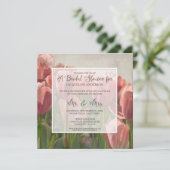 ブライダルシャワーかわいらしチューリップ素朴の花 招待状 (スタンド正面)