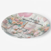 ブライダルシャワーかわいらしピンクパーティー ペーパープレート (アングル)