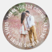 ブライダルシャワーさんエレガントはモダン写真 ラウンドシール (正面)