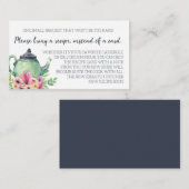 ブライダルシャワーでレシピを持ち込む エンクロージャーカード (正面/裏面)