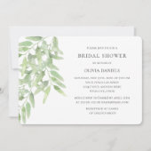 ブライダルシャワーとオリーブの枝。緑の庭 招待状 (正面)