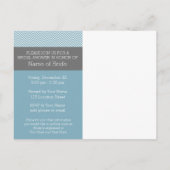 ブライダルシャワーとフクロウカップルのブランチ インビテーションポストカード (裏面)