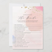 ブライダルシャワーどのように花嫁のゲームを知っている 招待状 (正面)