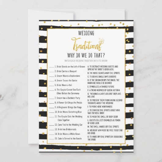 ブライダルシャワーなぜ我々はそのゲームをする 招待状 (正面)