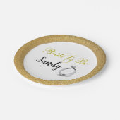 ブライダルシャワーのおしゃれな花嫁 ペーパープレート (アングル)