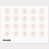 ブライダルシャワーのお礼に Bubble and Blooms ラウンドシール (シート)