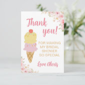 ブライダルシャワーのお礼カード サンキューカード (スタンド正面)