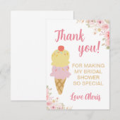 ブライダルシャワーのお礼カード サンキューカード (正面/裏面)