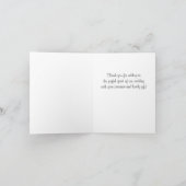ブライダルシャワーのお礼カード サンキューカード (内部)