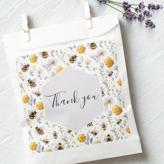 ブライダルシャワーのお礼メッセージ　ハチミツを見つけた フェイバーバッグ