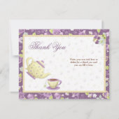 ブライダルシャワーのお茶会のサンキューカード サンキューカード (正面)
