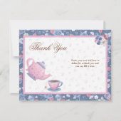 ブライダルシャワーのお茶会のサンキューカード サンキューカード (正面)