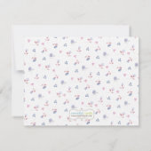 ブライダルシャワーのお茶会のサンキューカード サンキューカード (裏面)