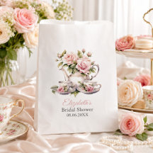 ブライダルシャワーのお茶会パーティーファバーブルッシュピンク