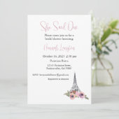 ブライダルシャワーのご招待、彼女は「オイ、イエス」と言った 招待状 (スタンド正面)