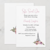 ブライダルシャワーのご招待、彼女は「オイ、イエス」と言った 招待状 (正面/裏面)