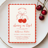 ブライダルシャワーのさくらんぼに招待 招待状