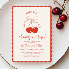 ブライダルシャワーのさくらんぼに招待 招待状