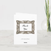 ブライダルシャワーのためのぼろぼろのシックなサンキューカード サンキューカード (裏面)